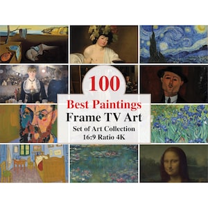 Samsung Frame Tv Art, Set von 100 besten Gemälden Sammlung, digitaler Download