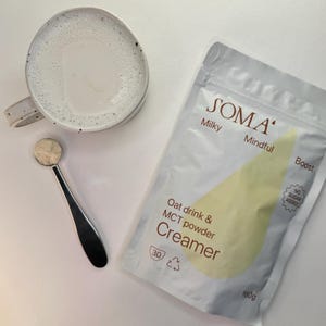 MCT-creamer ongezoete haver | Plantaardige latte-booster voor matcha, cacao en koffie (150 g)