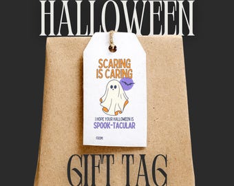 Scaring is Caring Halloween Gift Tag / Boo Basket Tag / Classroom Gift Tag / Digital Download