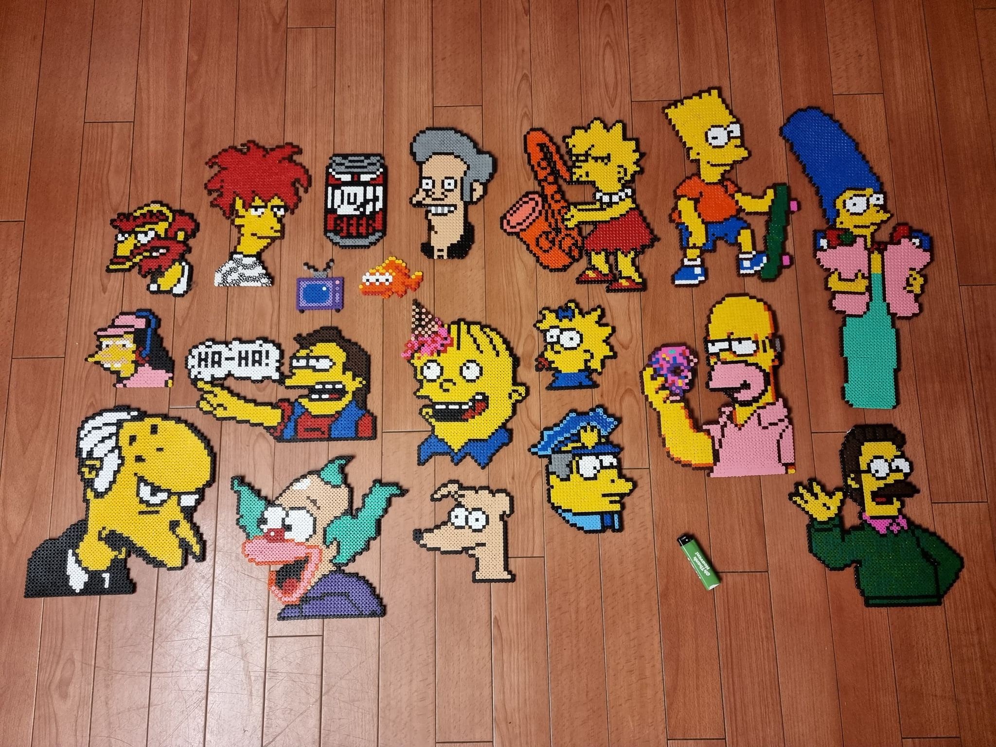 Amoroso elección mental Los personajes de Simpson hechos con Hama Beads - Etsy España
