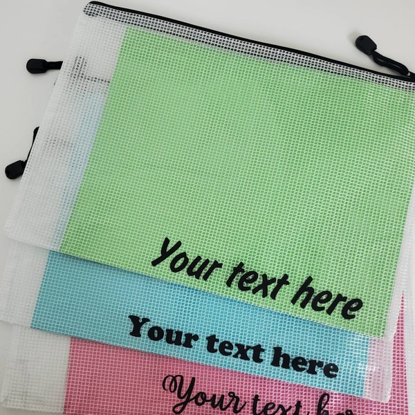 Clear Zipper Storage Bags, Personalized Bag, Large Zipper Pouch, Document Storage, Small Toy Storage, Cosmetic Bag, Concert Bag