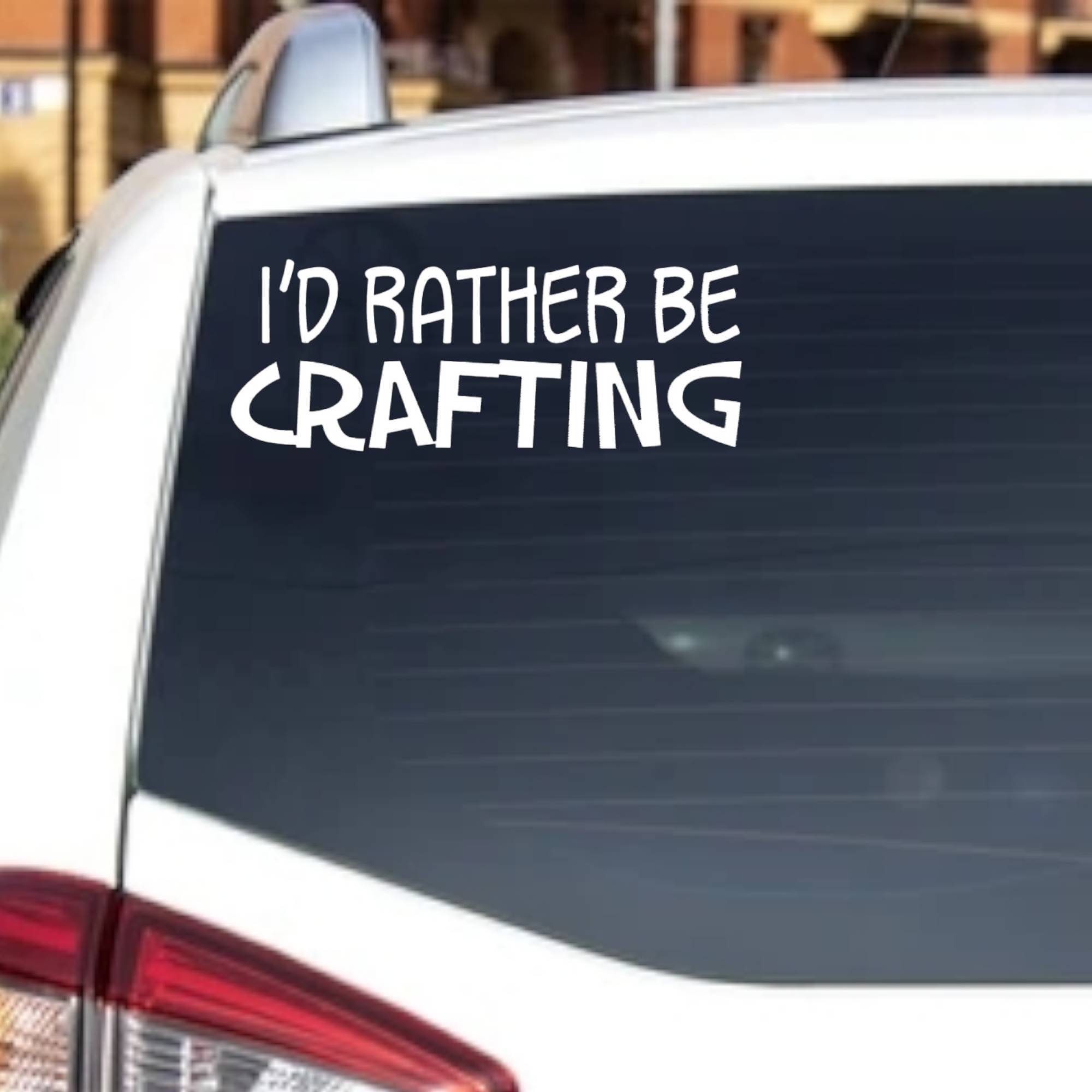 I'D RATHER BE SCRAPPING METAL Removable Permanent Vinyl Car Decal Sticker