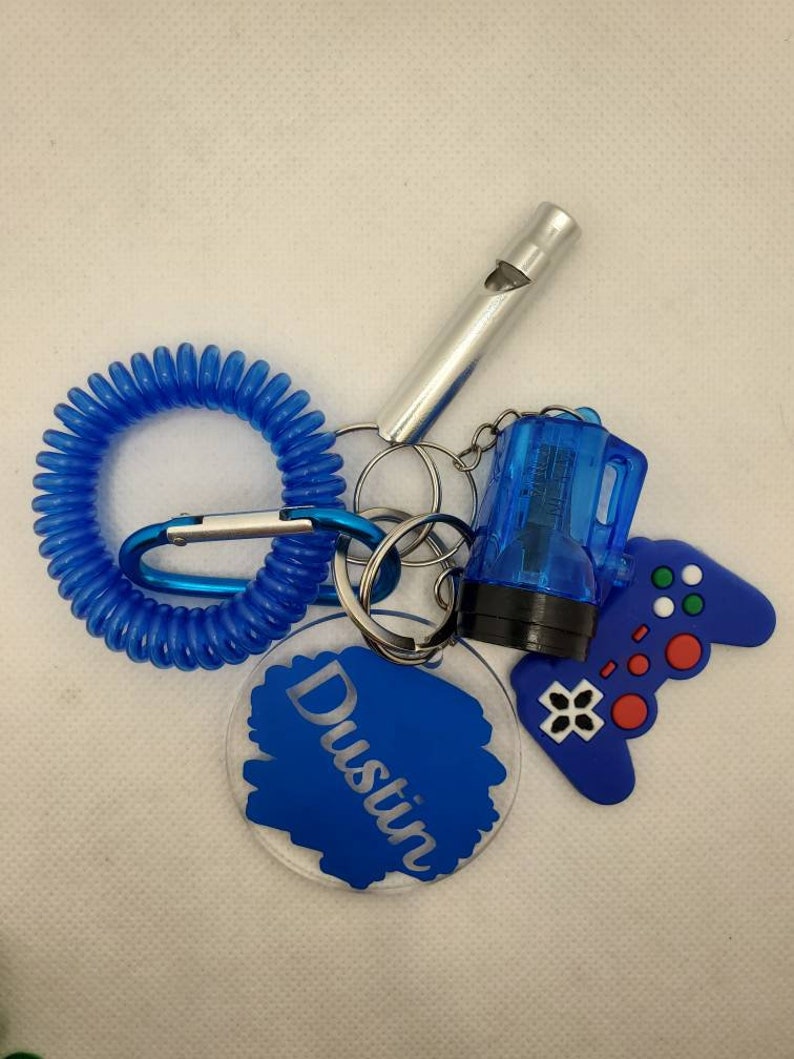 Personalized Kids Keychain Game Controller Child Safety Etsy