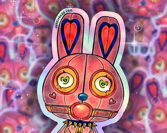 ACNH Inspired Kink Gimp Holo Bunny Rabbit Sticker