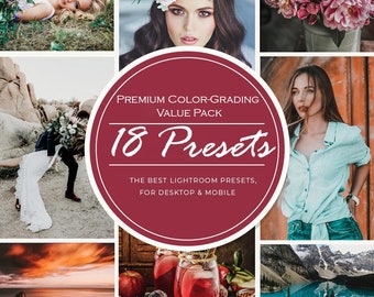 18 Best Sellers Light Bundle Value Pack. Natural Aesthetic, Blogger Influencer, Mobile & Desktop Presets, Instagram Lightroom Presets