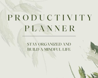 Bundle Productivity and Mindfulness Printable Planners Trackers and Checklists