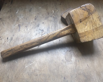 Vintage Carpenters Mallet, great display piece for a man cave or rustic interior design