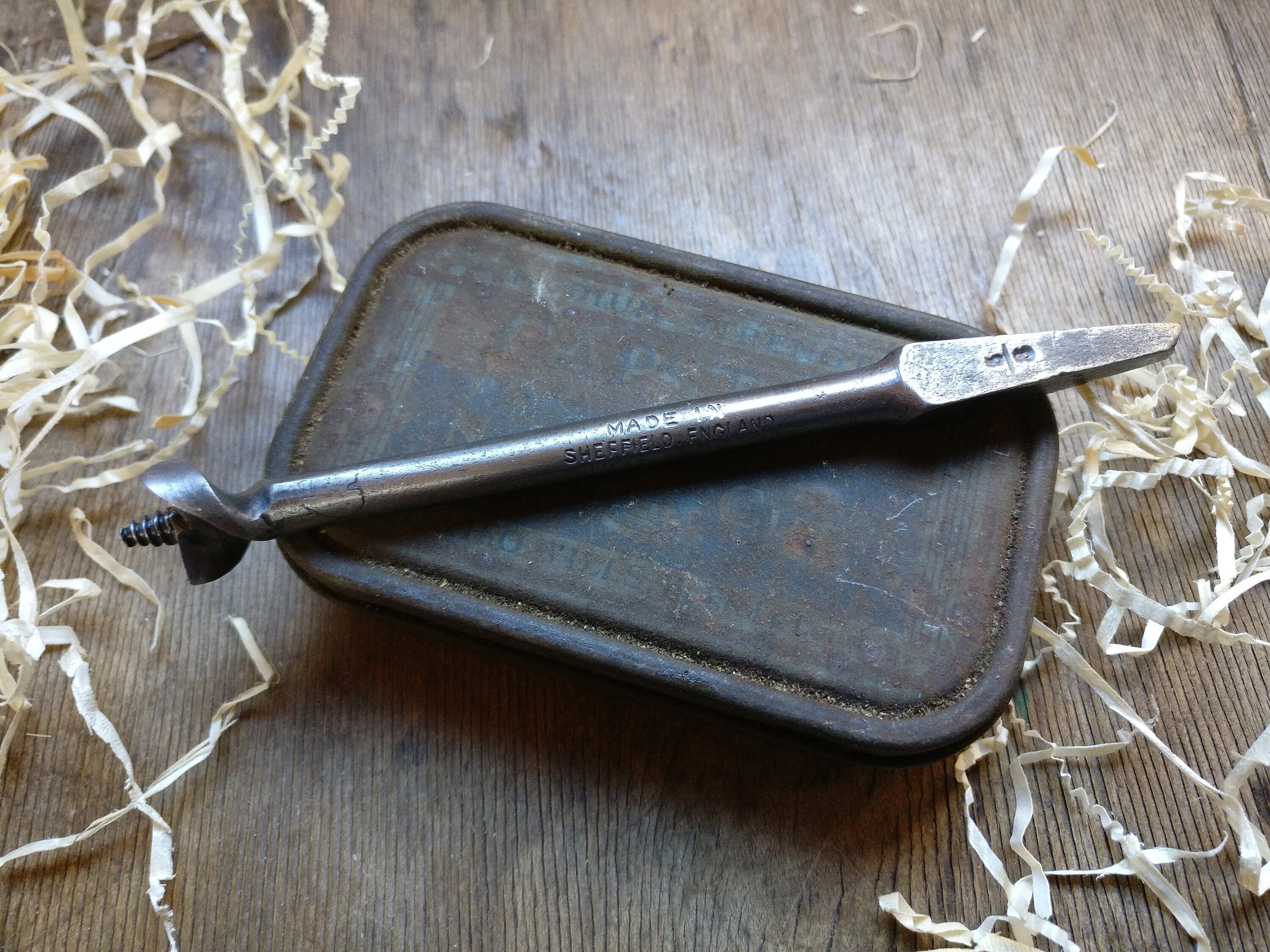 Vintage Auger/Drill Wood 5/8 diameter Bit Made in Etsy