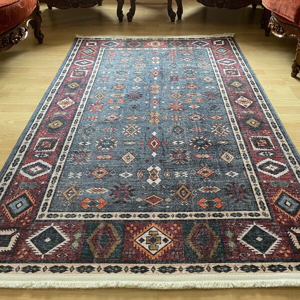 Burgundy and Grey Area Rugs Etsy