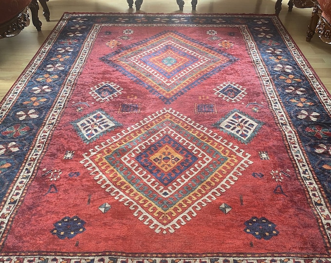 Medieval Multi-Colored Anatolian Rug with Traditional Turkish Motifs