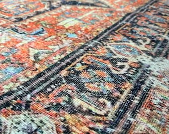 Roter Türkischer Teppich: Anatolischer Kelim aus Chenille-Baumwolle im Vintage-Stil