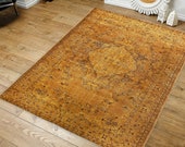 8x10 Oriental Rug, 8x10 Hereke Rug, 8x10 Turkish Vintage Rug, 8x10 Oushak Rug, 8x10 Milas Rug, 8x10 Heriz Rugs, 8x10 Anatolian Rug, 5x8