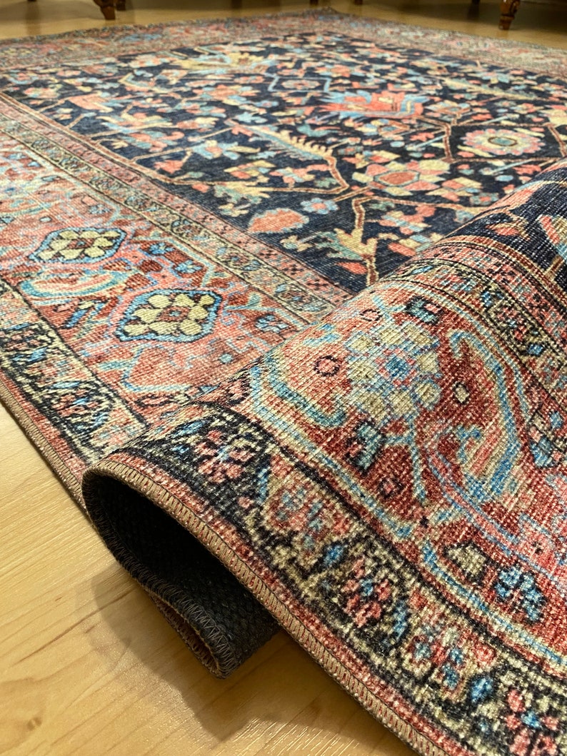 Dark Blue Rug 8x10 Persian Kilim Rug 8x10 Blue Rug 8x10 Etsy