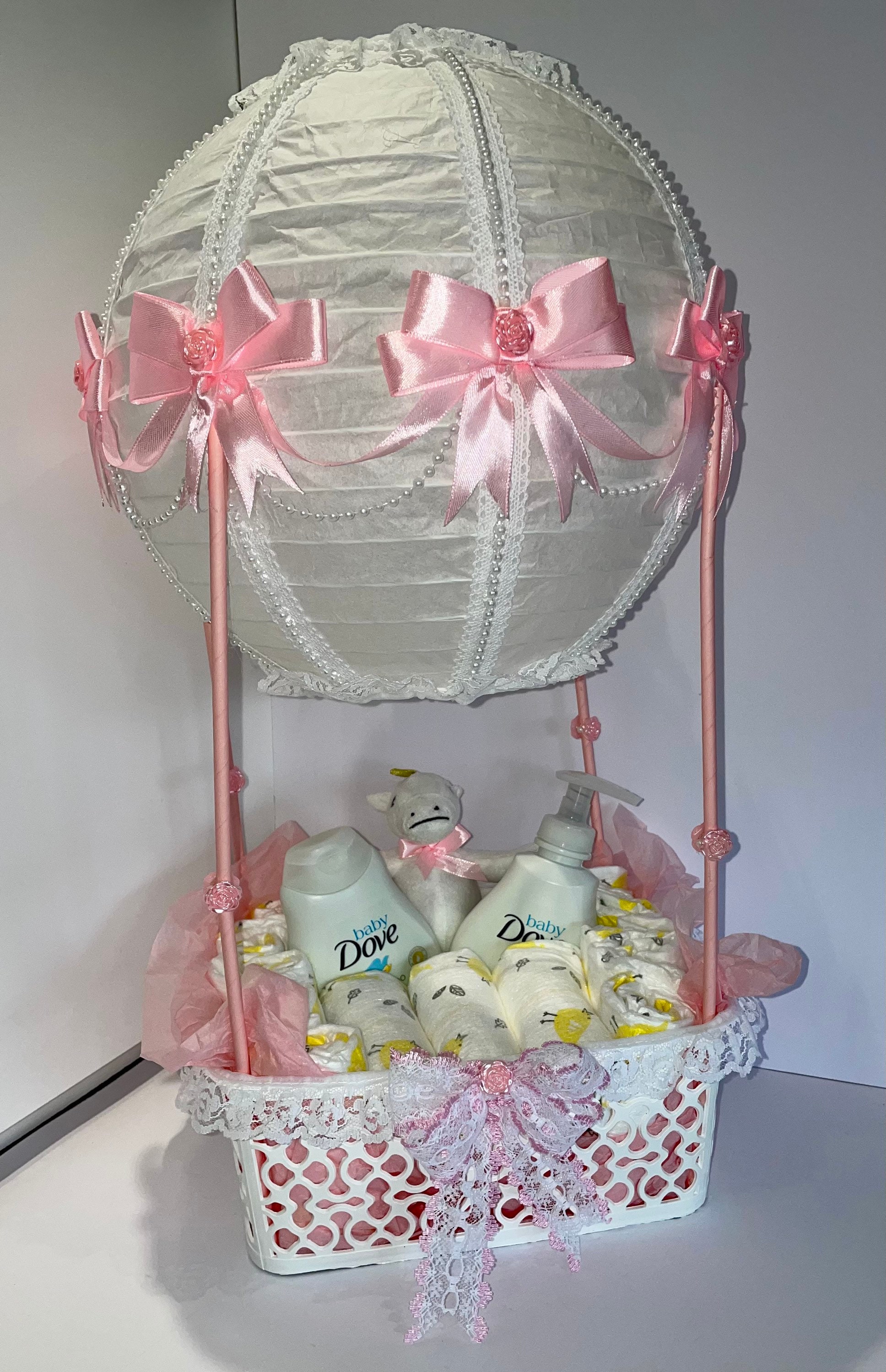 Hot Air Balloon New Baby Gift Set New Baby Gift Basket New Etsy UK