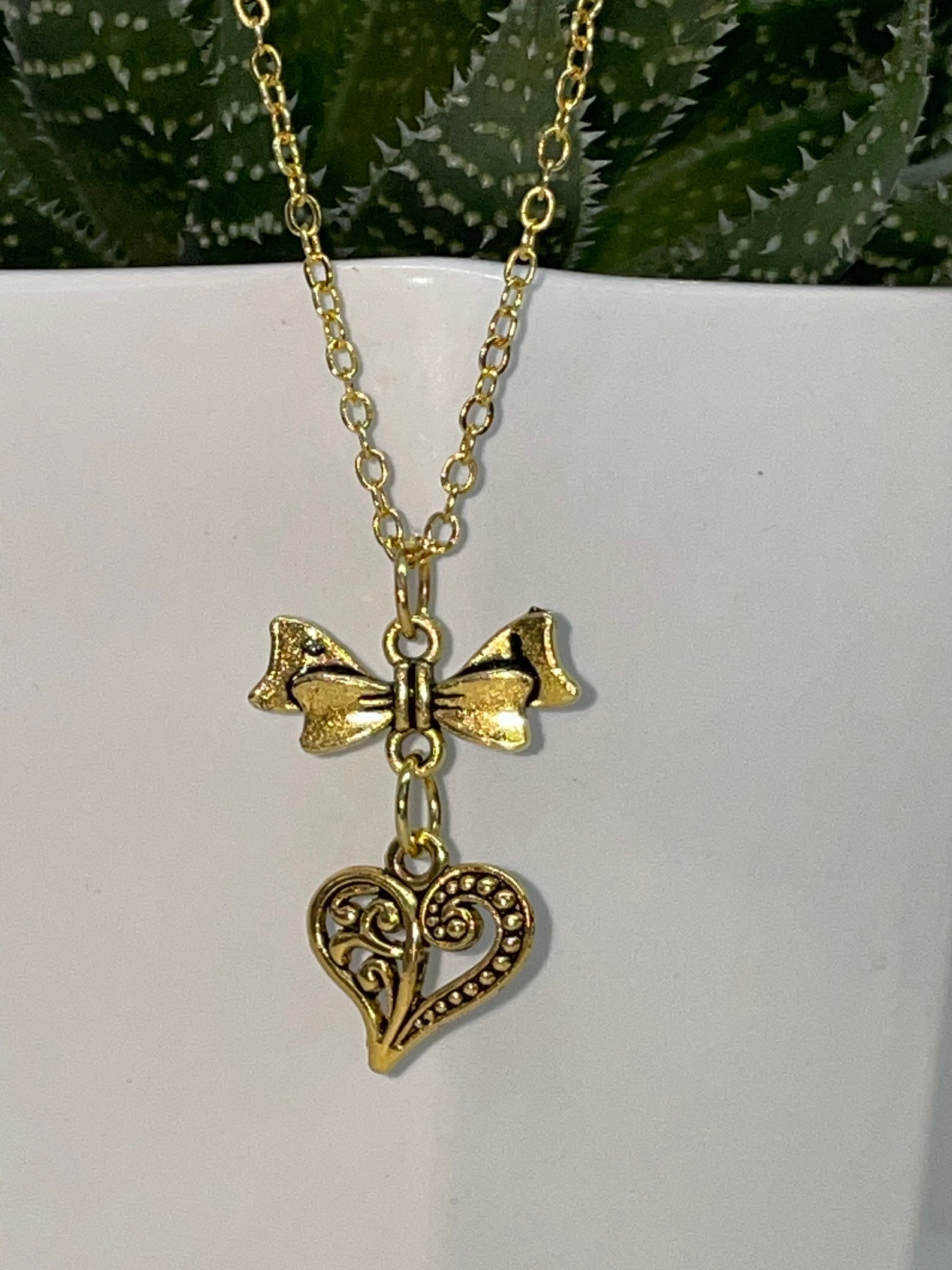 Gold Plated Pendant Pendant Necklace Handmade Crystal Etsy