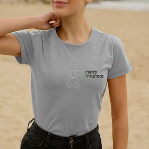 Ladies Raindeer "merry Christmas" T-shirt