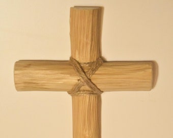 Wooden cross, handmade crucifix, large 13&quot; solid wooden cross, superb hornbeam hardwood, wall hanging cross, unique cross, wooden crucifix.