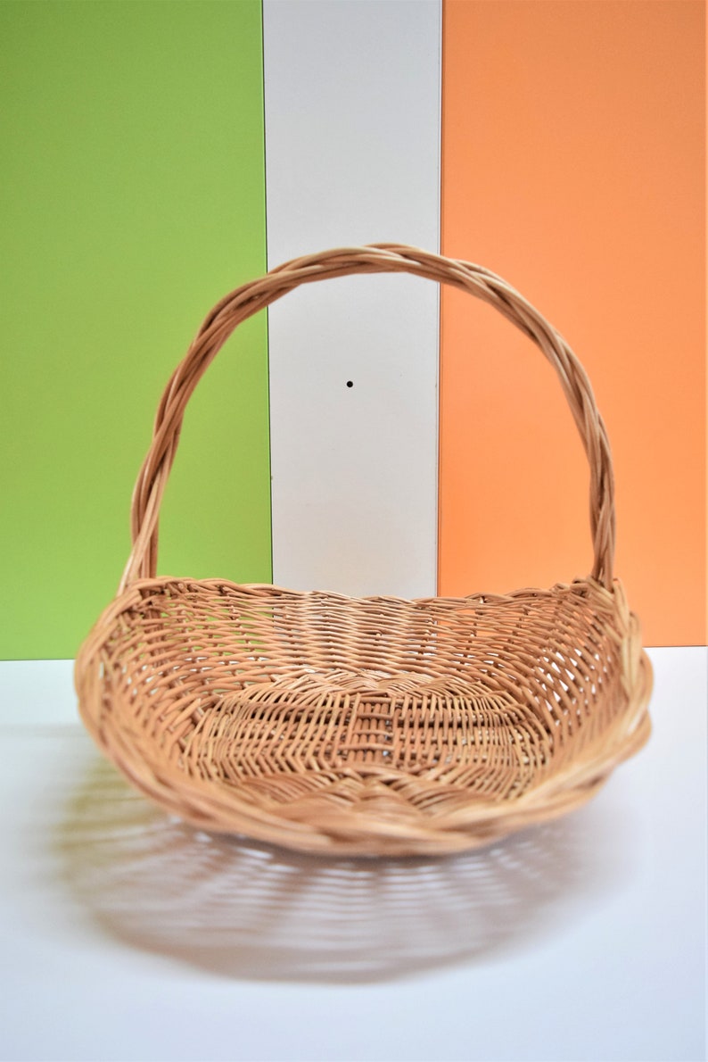 Flower Gathering Basket Wicker Basket Woven Basket Willow Etsy
