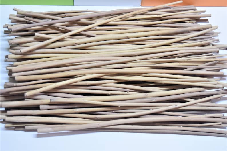 30x hazel branches 12 inches or 32 cm without bark a bundle Etsy