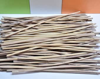 30x hazel branches 12 inches or 32 cm without bark, a bundle of 30 sticks, real hazel wood, craft decor, hand de barked twigs, vase filler
