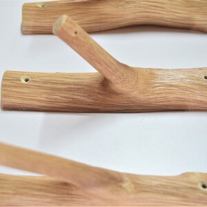 5x creative tree branch hooks, nordic solid wood, set of 5 wooden hangers, wood wall hooks, rustic coat hangers, farmhouse wall hooks image 3
