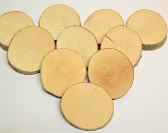 Organic hazel wood slices - chews, for chinchillas, rabbits, degus, rats, guinea pigs, package of 6 - 22 slices, 2-3 inch diameter, pet toys