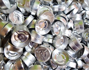 50/100/250 metal tealight cups, aluminum tea light containers without wicks, standard size tealight aluminum cups