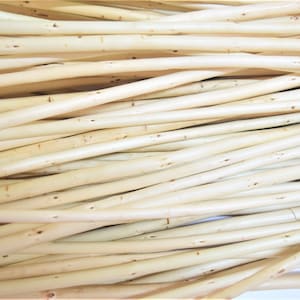 35x willow branches 20 inches or 51 cm without bark, a bundle of 35 branches, real willow wood, craft decor, twigs hand de barked