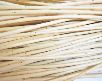 35x willow branches 20 inches or 51 cm without bark, a bundle of 35 branches, real willow wood, craft decor, twigs hand de barked