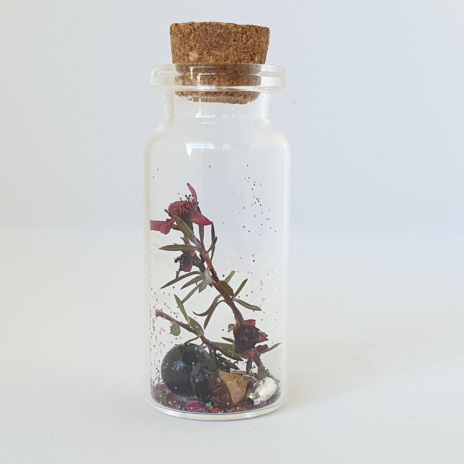 Dried flower in a miniature bottle Ornament Etsy