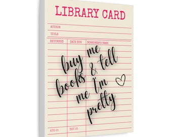 Cómprame libros y dime que soy bonita Canvas