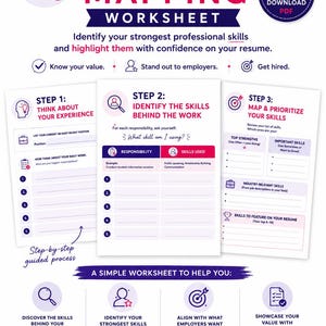 Skills Mapping Worksheet | Identify Your Top Resume Skills