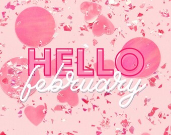 Hola febrero - fondo de pantalla digital para teléfono