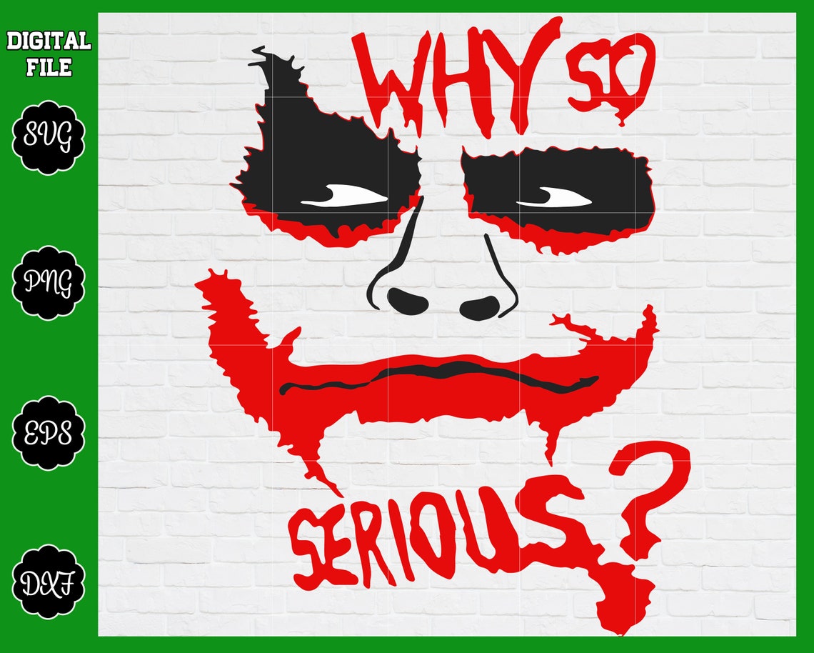 Joker why so serious Svg Comercial Use Instant Download Etsy