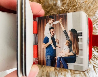 Album fotografico personalizzato, Regalo per la mamma, Regalo anniversario fidanzato, Regalo per la festa del papà per il nuovo papà, Album in pelle, Regali di natale per la famiglia