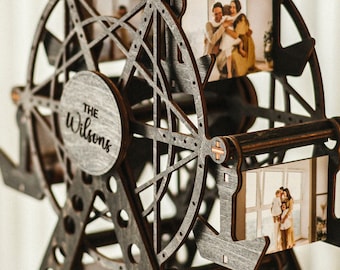 Cadre photo grande roue Cadeau de mariage pour couple Cadeaux personnalisés Cadeau en bois Cadeau personnalisé Cadeaux uniques Cadeau d'anniversaire pour lui Cadeaux pour la maison