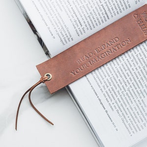 Custom Leather Bookmark, Leather Bookmark Engraved. Graduation Gift