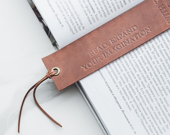 Custom Leather Bookmark, Leather Bookmark Engraved. Graduation Gift