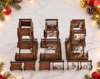 Custom Wooden Photo Carousel, Wedding Keepsake Decor, Romantic Gift for Newlyweds and Couples