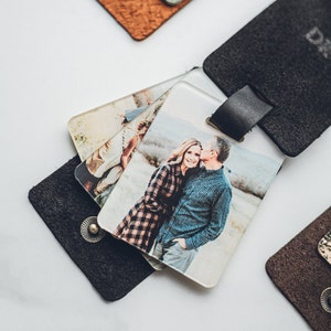 Personalized Photo Keychain Custom Anniversary 1 2 5 10 20 and Valentines Day Gift for Him Leather Boyfriend Gift Dad Groom Couples Keychain image 9