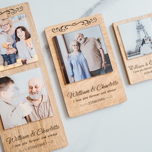 Fotorahmen Personalisierte Holz Foto Romantische Geschenke für Paare Foto Holz Geschenk für Ihn Jahrestag Geschenke für Sie Mann Geburtstag