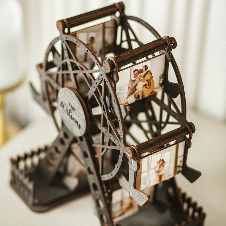 Custom Photo Ferris Wheel Anniversary Wedding Birthday Personalized Gift for Him Her Husband Wife image 2