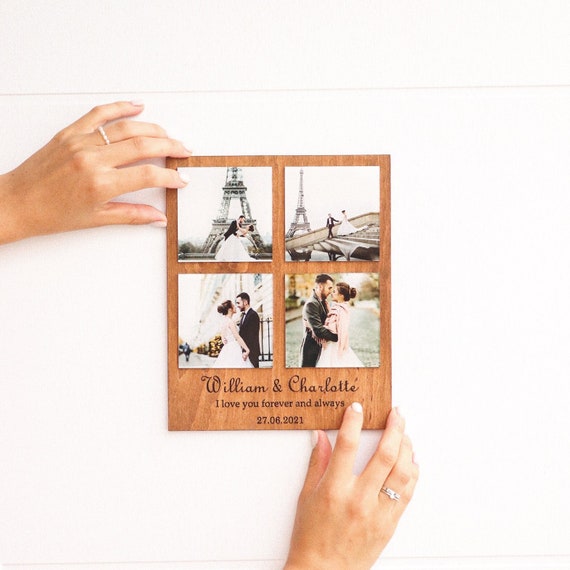 Legno personalizzato con la tua foto Regali romantici per coppie Foto su  legno Regalo per lui Anniversario Regali per il compleanno del fidanzato -   Italia