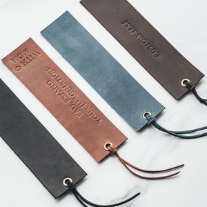 Personalized Leather Bookmark with Custom Engraving Leather Book mark Custom Bookmark Bookmark Graduation Gift Christmas Corporate Gift