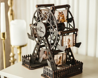 Anniversary Gift for Him Wooden Ferris Wheel Personalized Photo Wedding Gift For Couple Gift For Dad  Birthday Gift For Her Fathers Day Gift