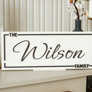 Einzigartiges Hochzeitsgeschenk für Paar Hölzern Letzte Familie Zeichen Einweihungsparty Jahrestag Geschenk für Sie Ihn Hochzeit Neues Zuhause Geschenk Individueller Namensschild