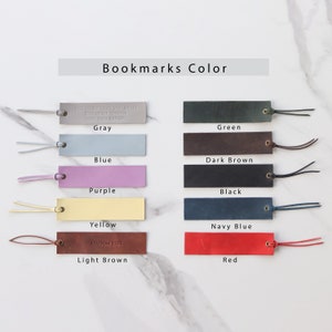Personalized Leather Bookmark with Custom Engraving Leather Book mark Custom Bookmark Bookmark Graduation Gift Christmas Corporate Gift image 10