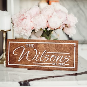 Personalisierte hölzerne letzte Familie Zeichen einzigartiges Hochzeitsgeschenk für Paar Einweihungsparty Jahrestag Geschenk für ihre Hochzeit neues Zuhause Geschenk