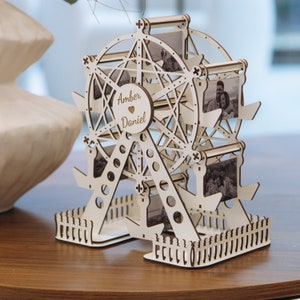 Unique Wedding Gift Custom Wedding Photo Frame Gift for Couple Ferris Wheel Wedding Gifts image 3