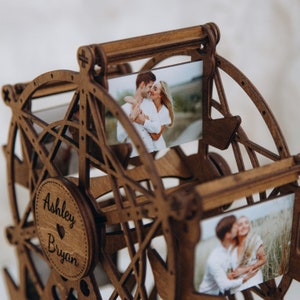 Unique Wedding Gift Custom Wedding Photo Frame Gift for Couple Ferris Wheel Wedding Gifts image 5